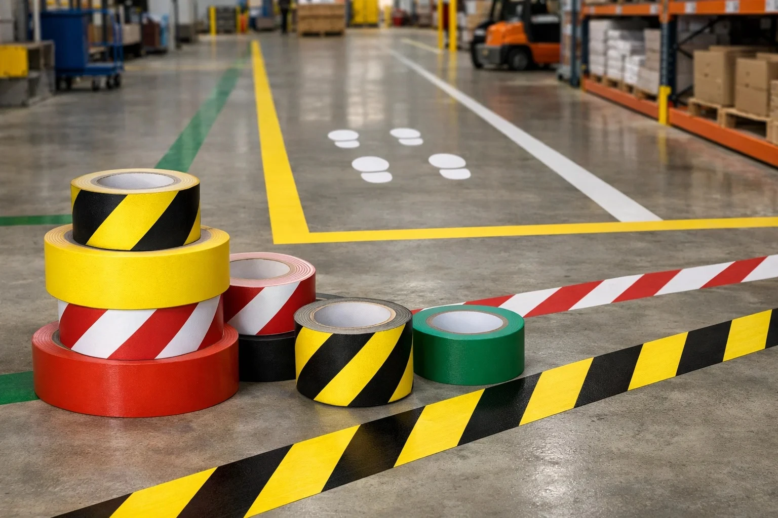 High Visibility Floor Tapes for Safety Compliance and Traffic Guidance
